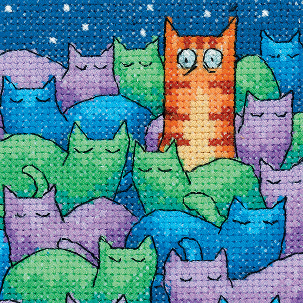 ヨーロッパ式刺繍絵タペストリー: Three Kittens Vintage THREE KITTENS in BASKET, Tapestry/wall Hanging, Rug