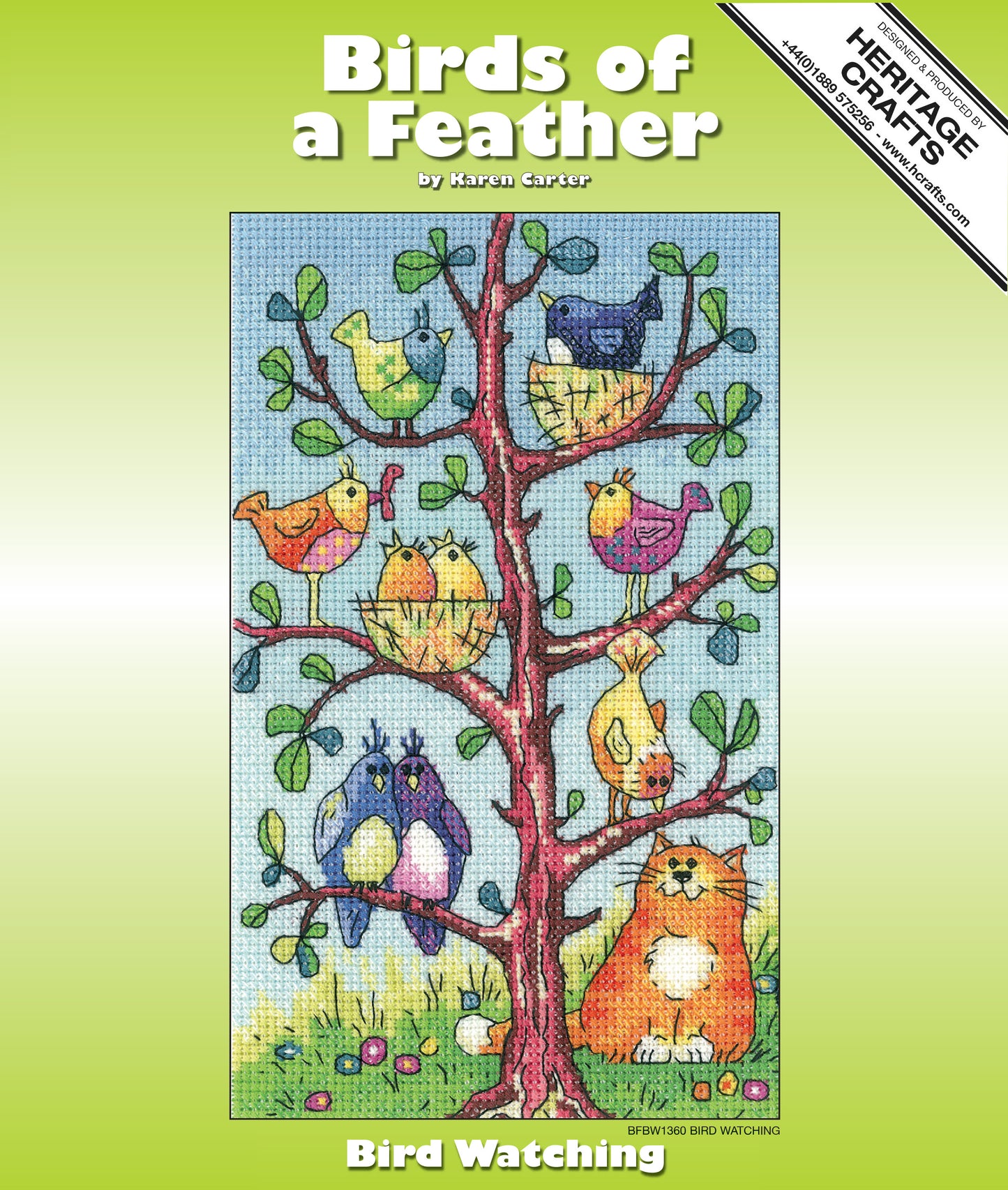 Bird Watching cross stitch chart pack - BFBW1360C
