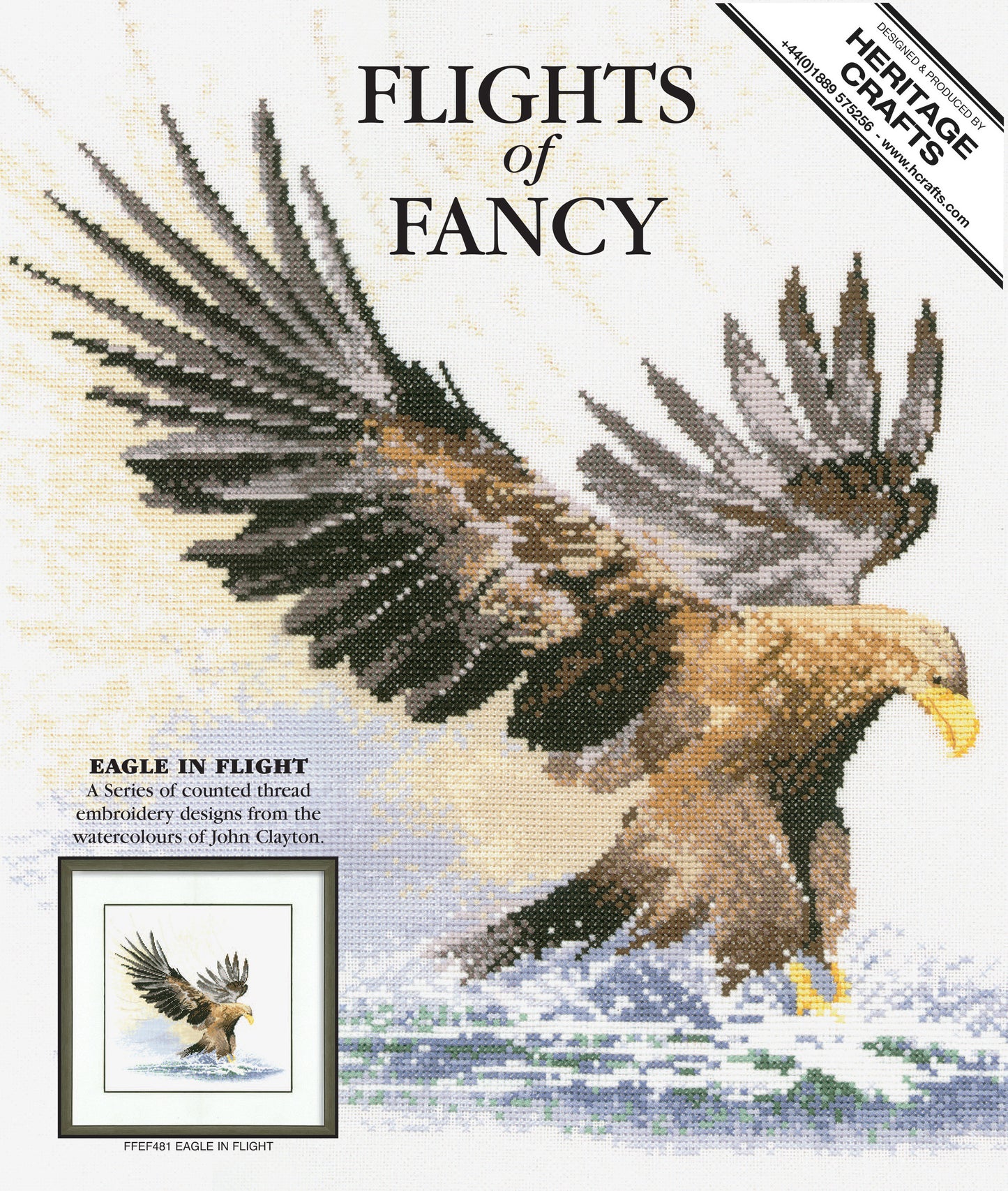 Eagle in Flight cross stitch kit - FFEF481