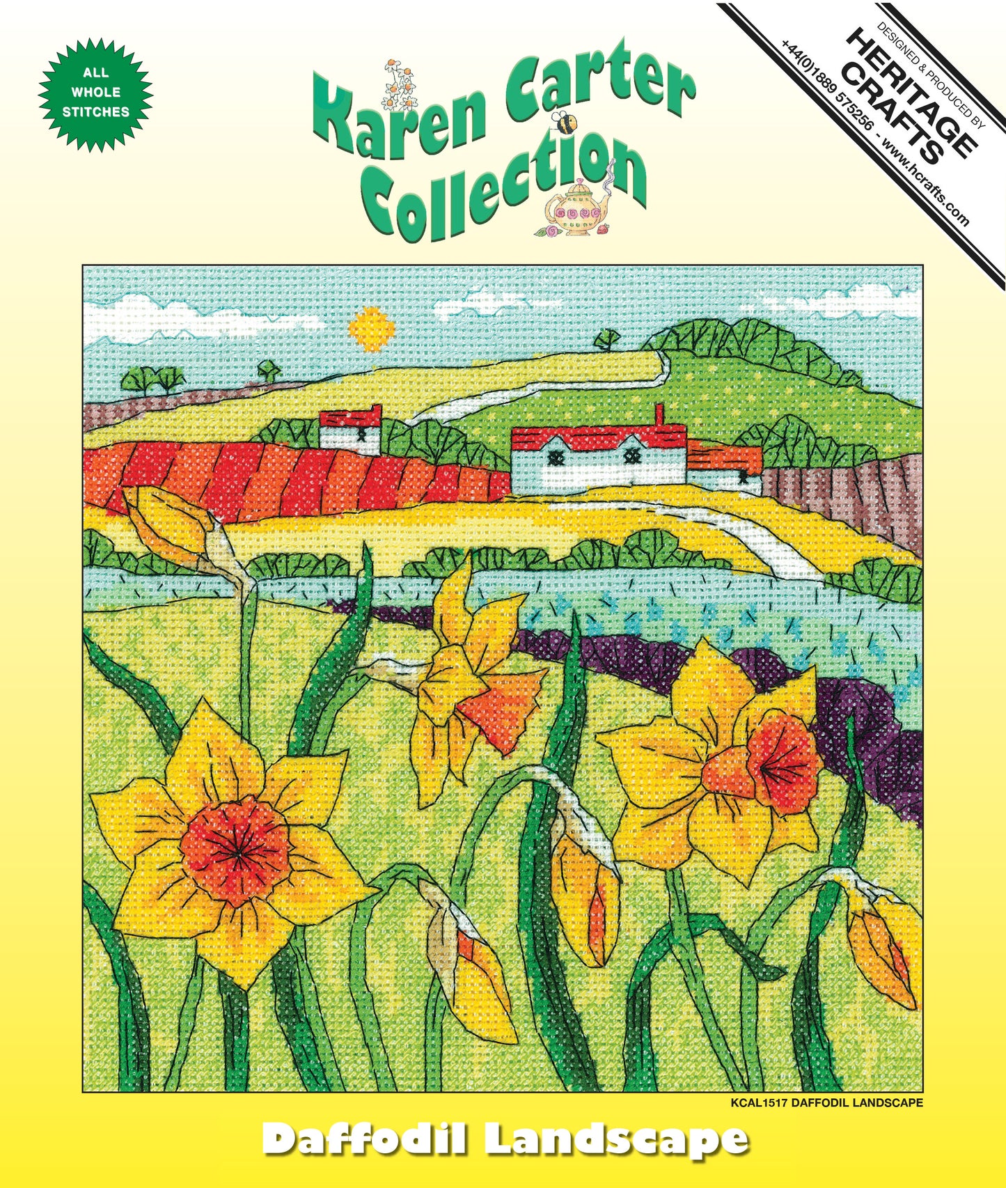 Daffodil Landscape cross stitch kit - KCAL1517