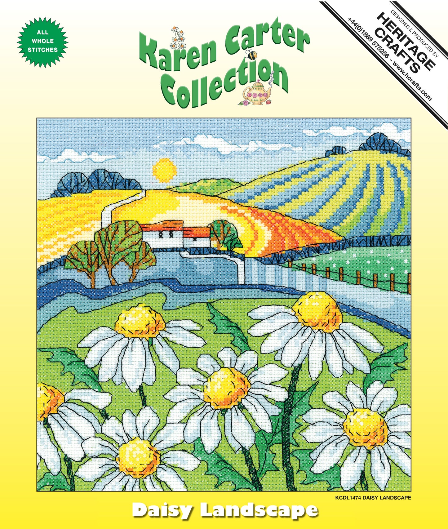 Daisy Landscape cross stitch kit - KCDL1474