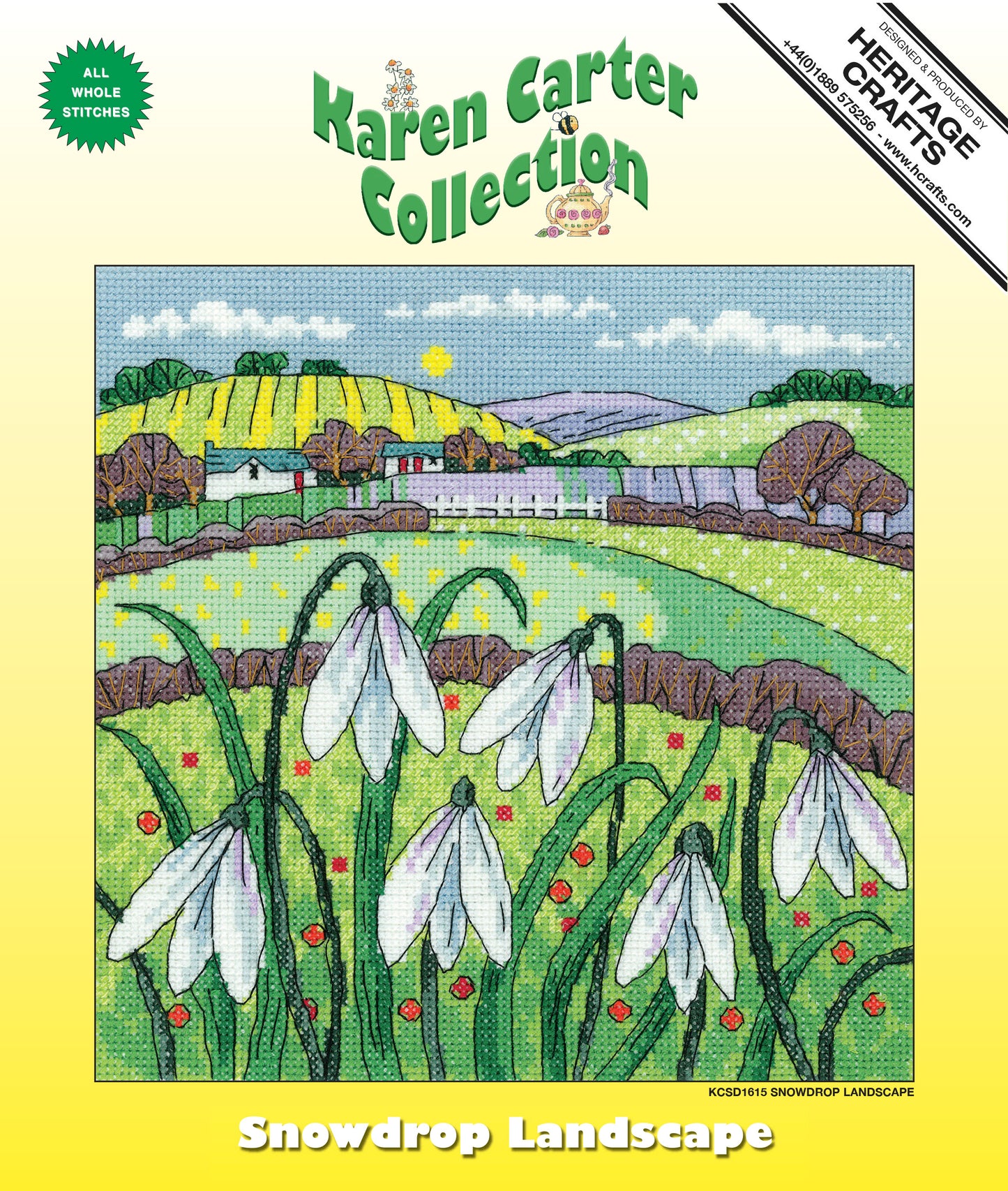 Snowdrop Landscape cross stitch kit - KCSD1615