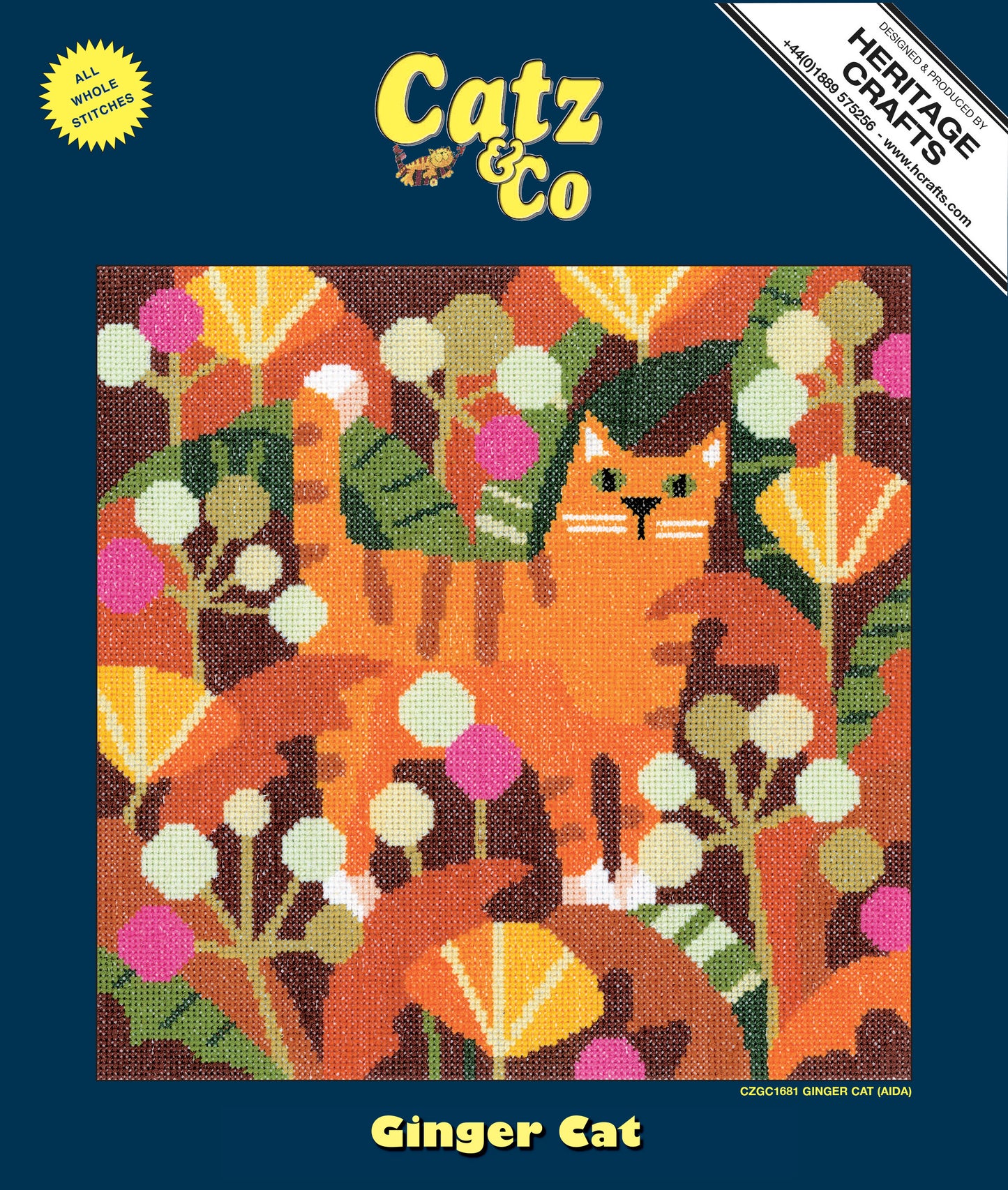Ginger Cat cross stitch kit - CZGC1681