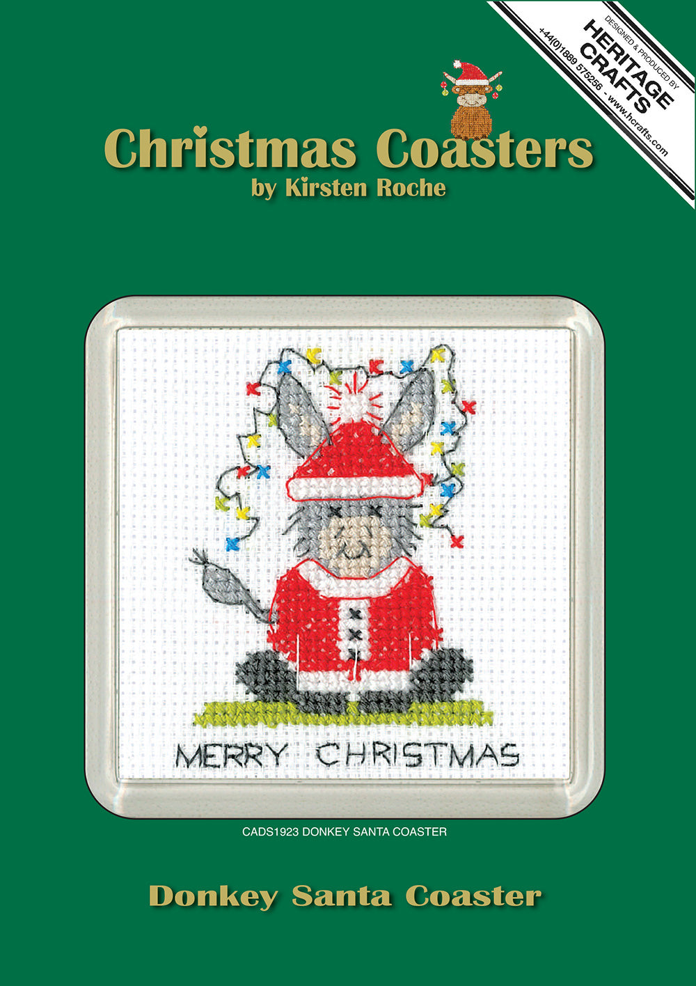 Donkey - Santa Coaster cross stitch kit - CADS1923