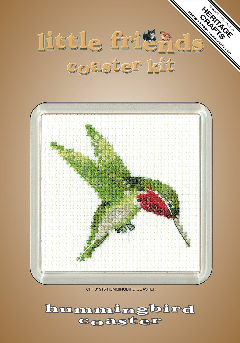Little Friends Hummingbird Coaster cross stitch kit - CFHB1909