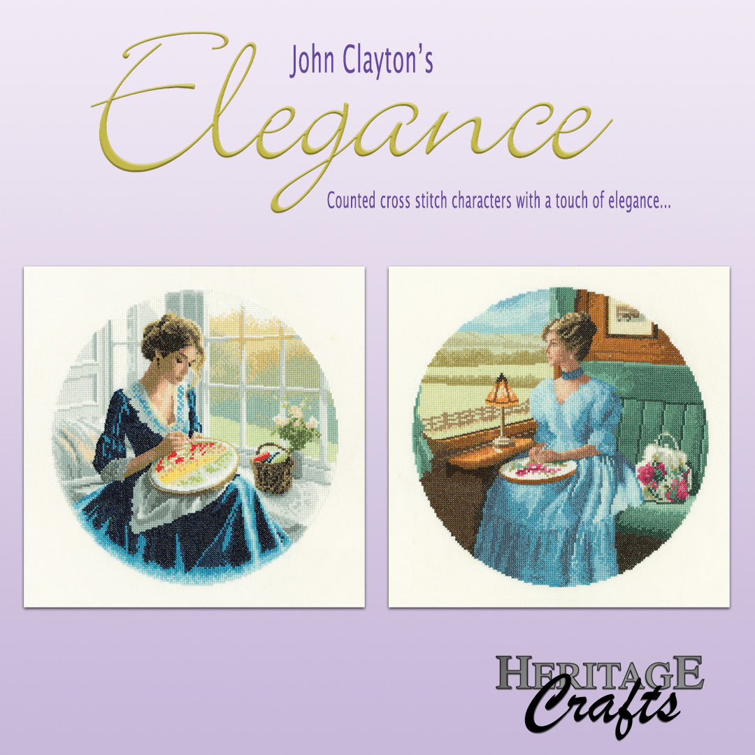 Annabel & Elizabeth, Pair of cross stitch kits - JLAN1762 & JLEZ1898