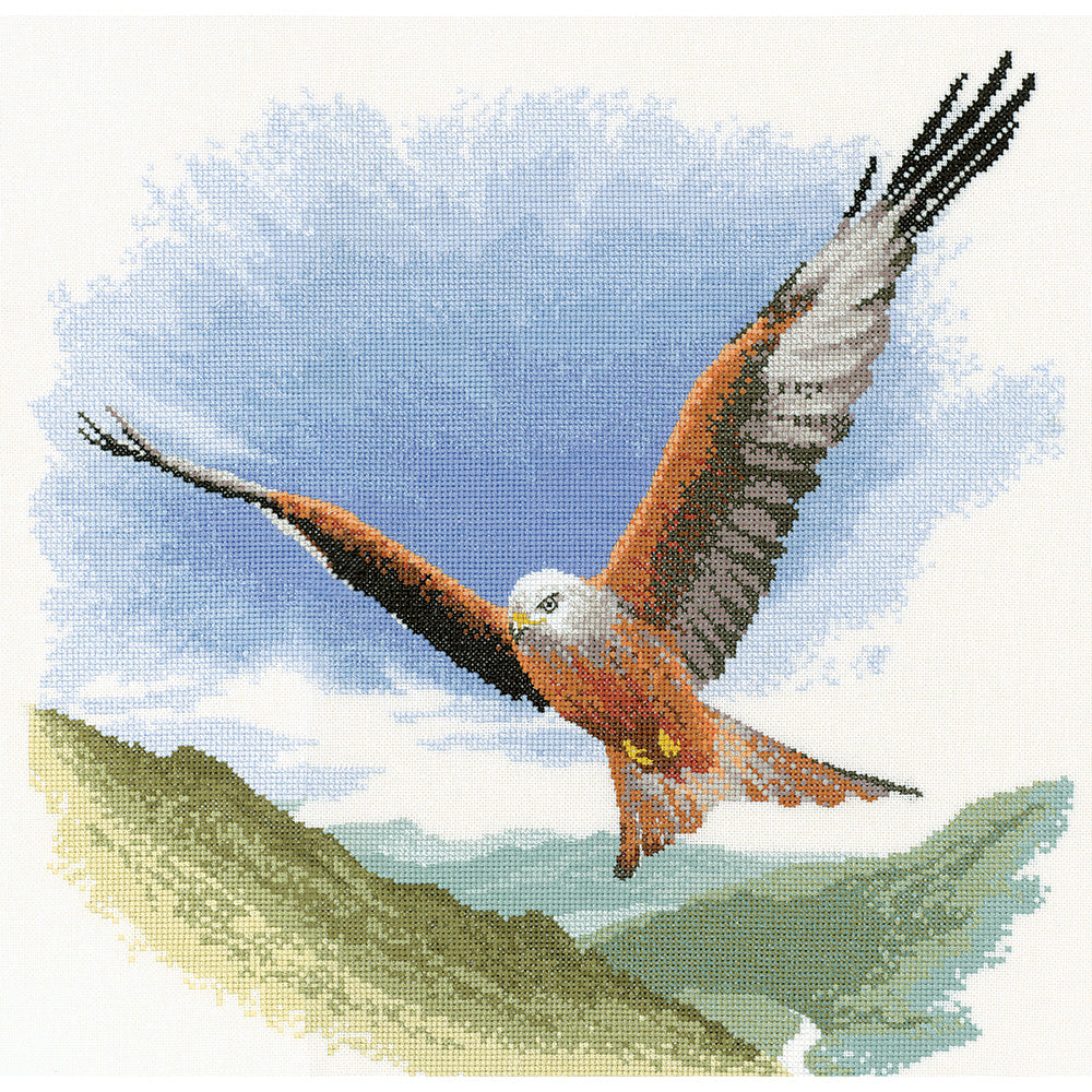 Red Kite in Flight cross stitch chart pack - FFRK652C