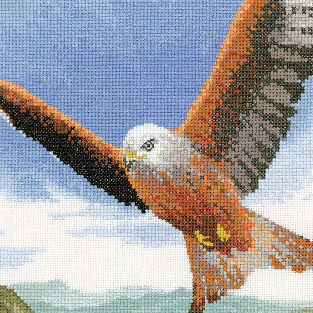 Red Kite in Flight cross stitch chart pack - FFRK652C