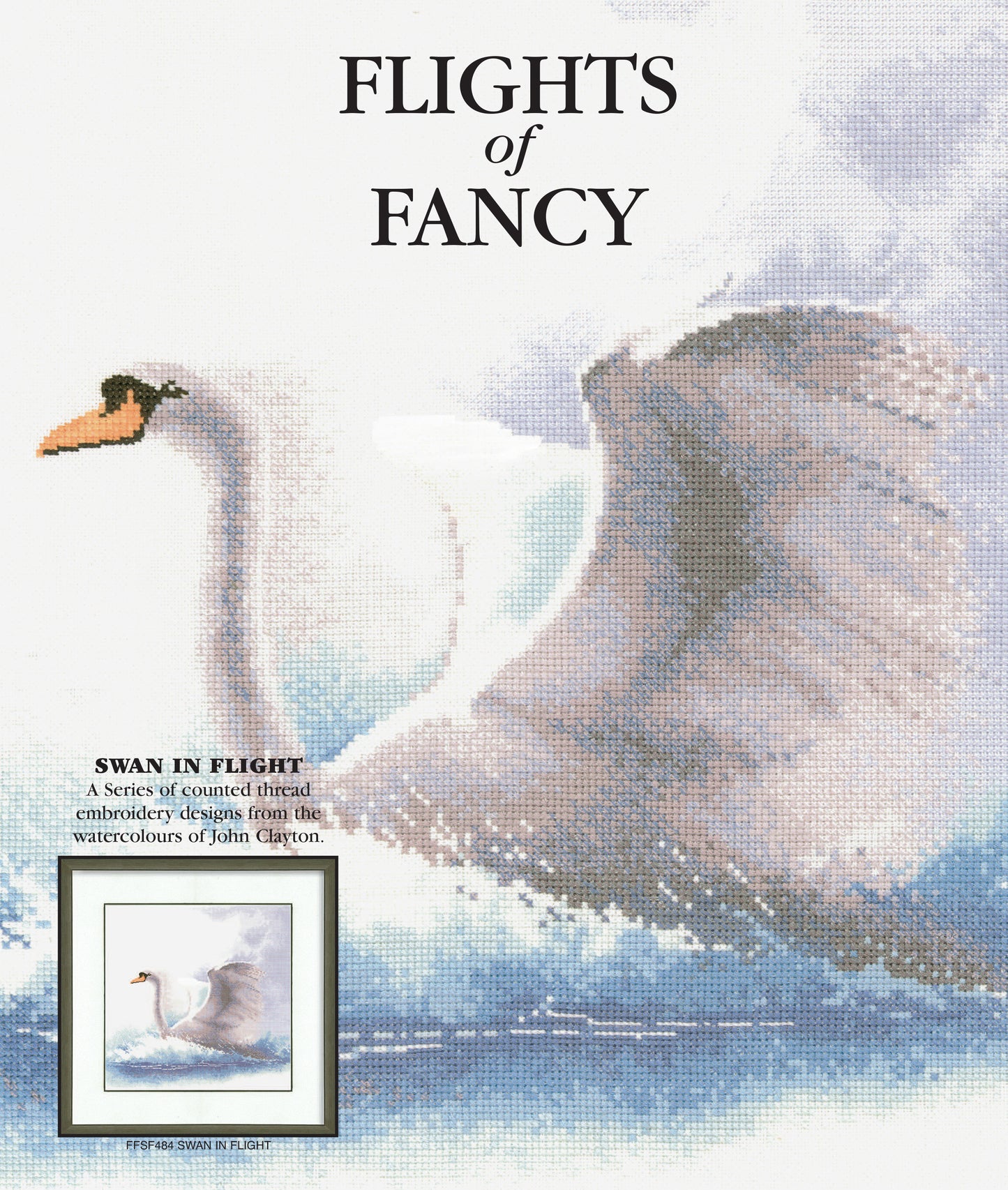 Swan in Flight cross stitch chart pack - FFSF484C