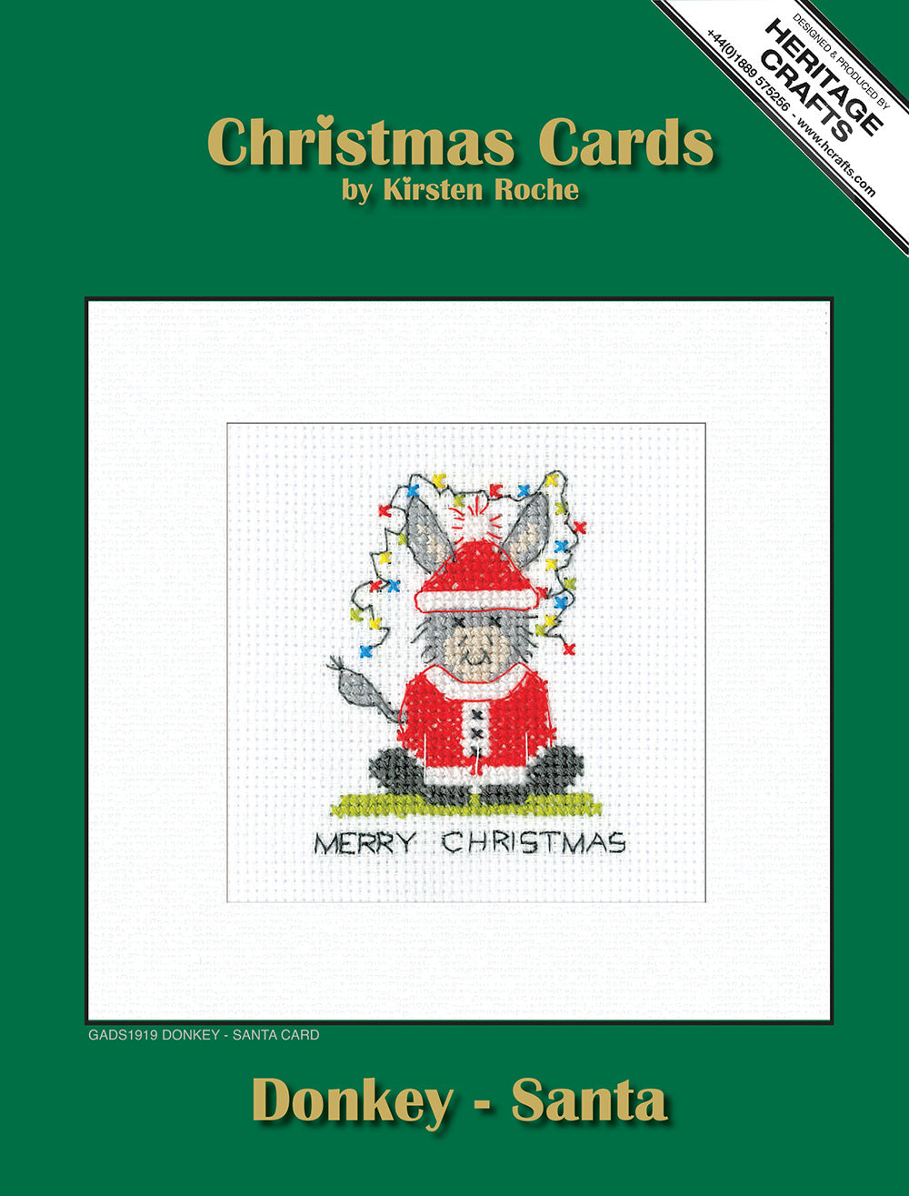 Donkey - Santa Greeting Card cross stitch kit - GADS1919