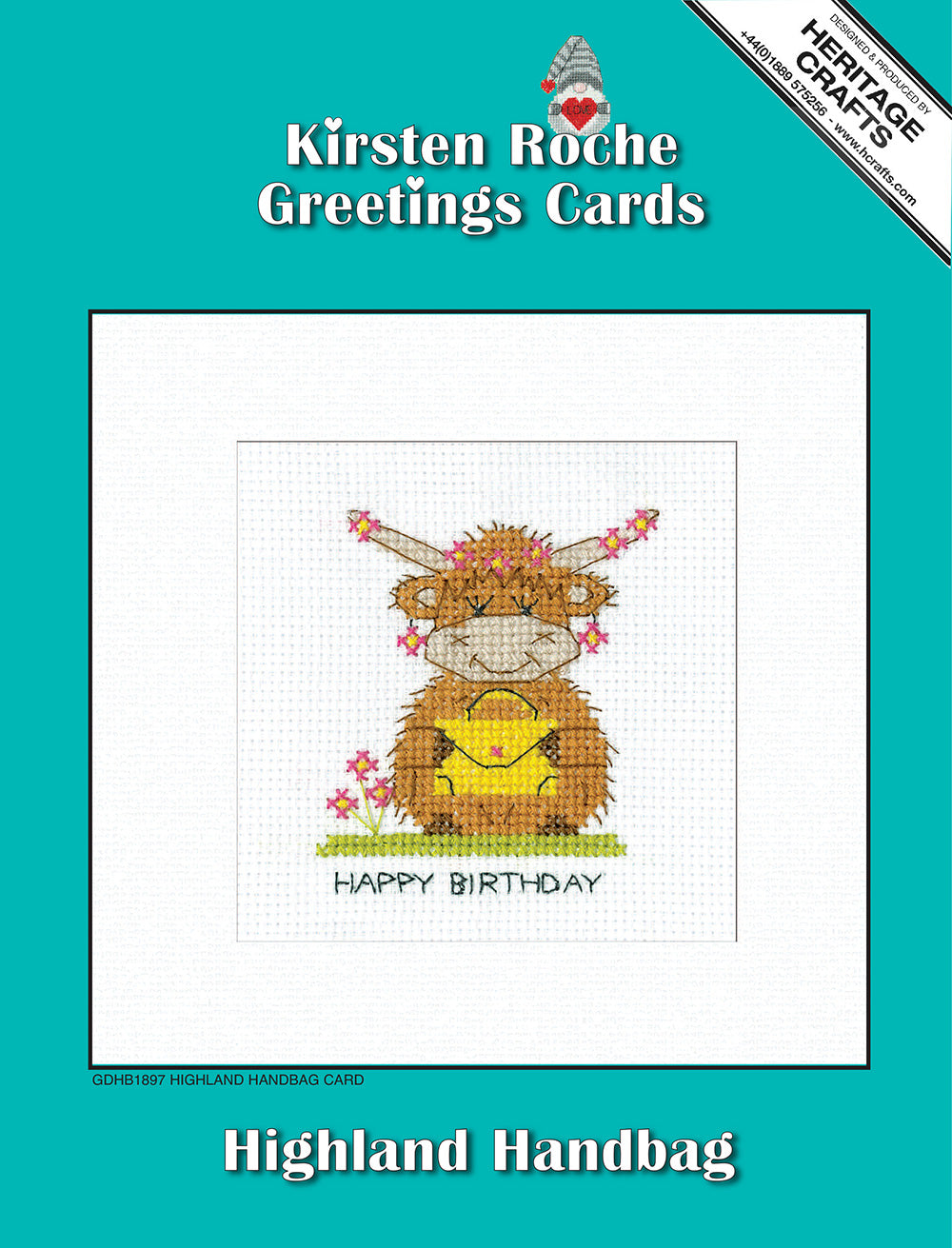 Highland Handbag Greeting Card cross stitch kit - GDHB1897