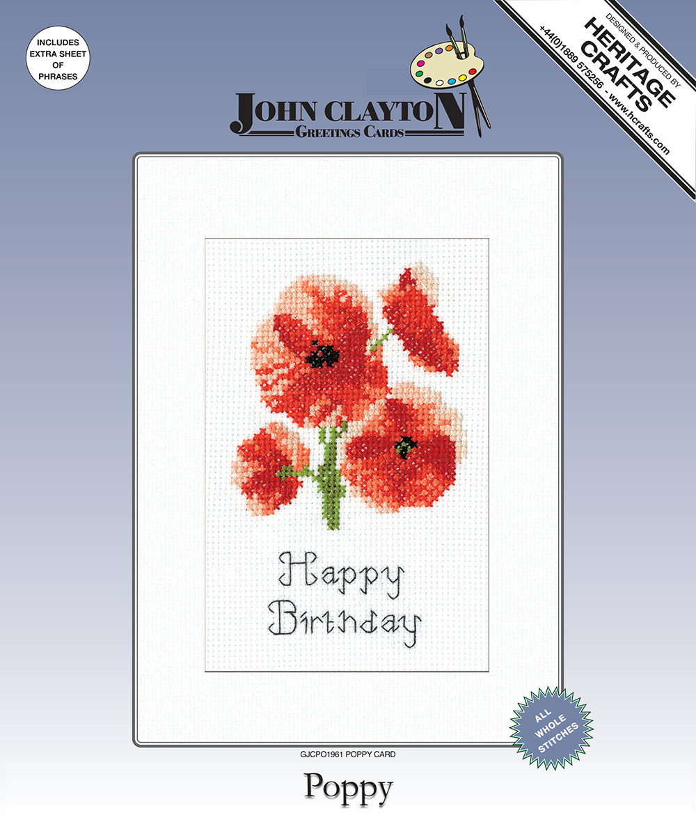 Poppy Card by John Clayton - GJCPO1961