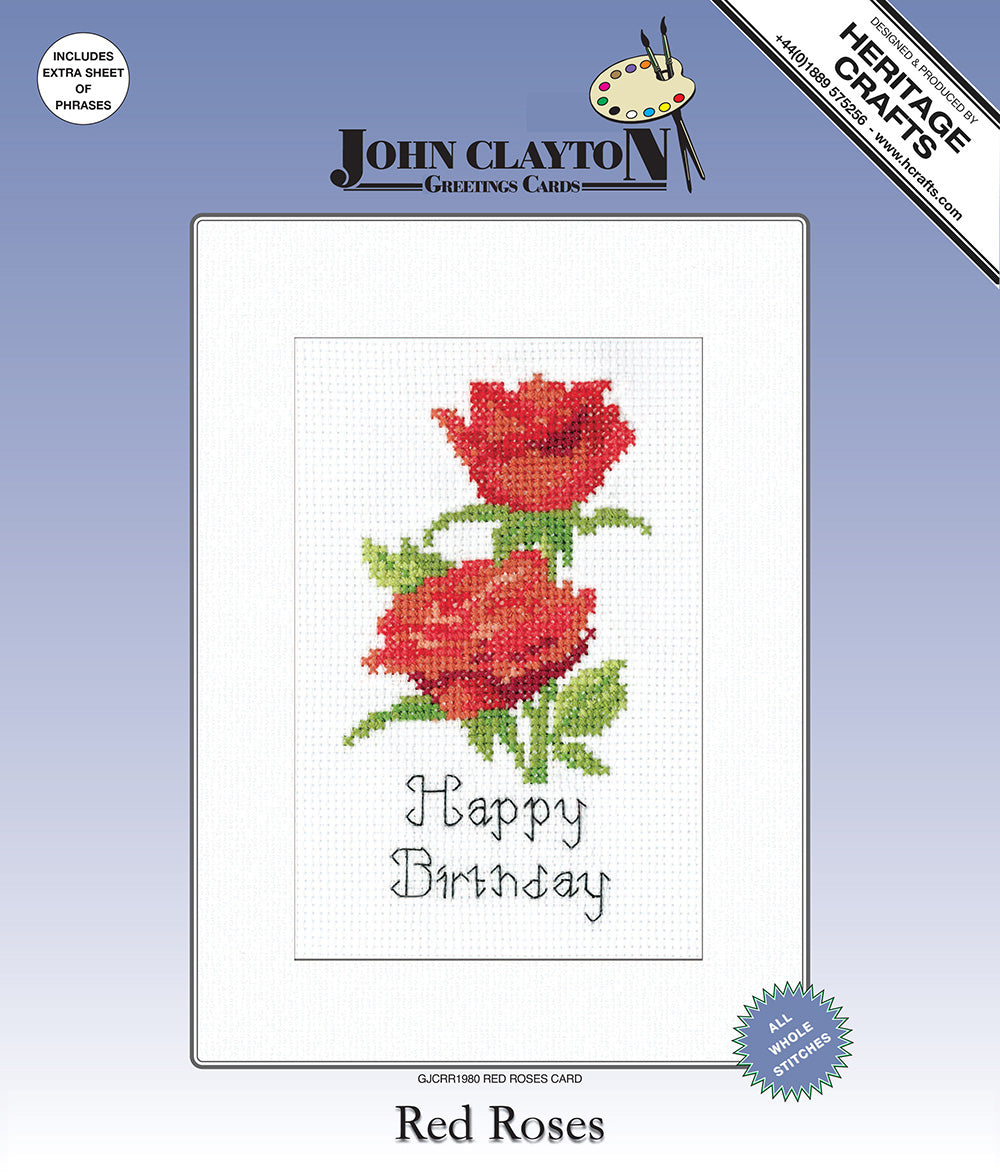 Red Roses Card by John Clayton - GJCRR1980