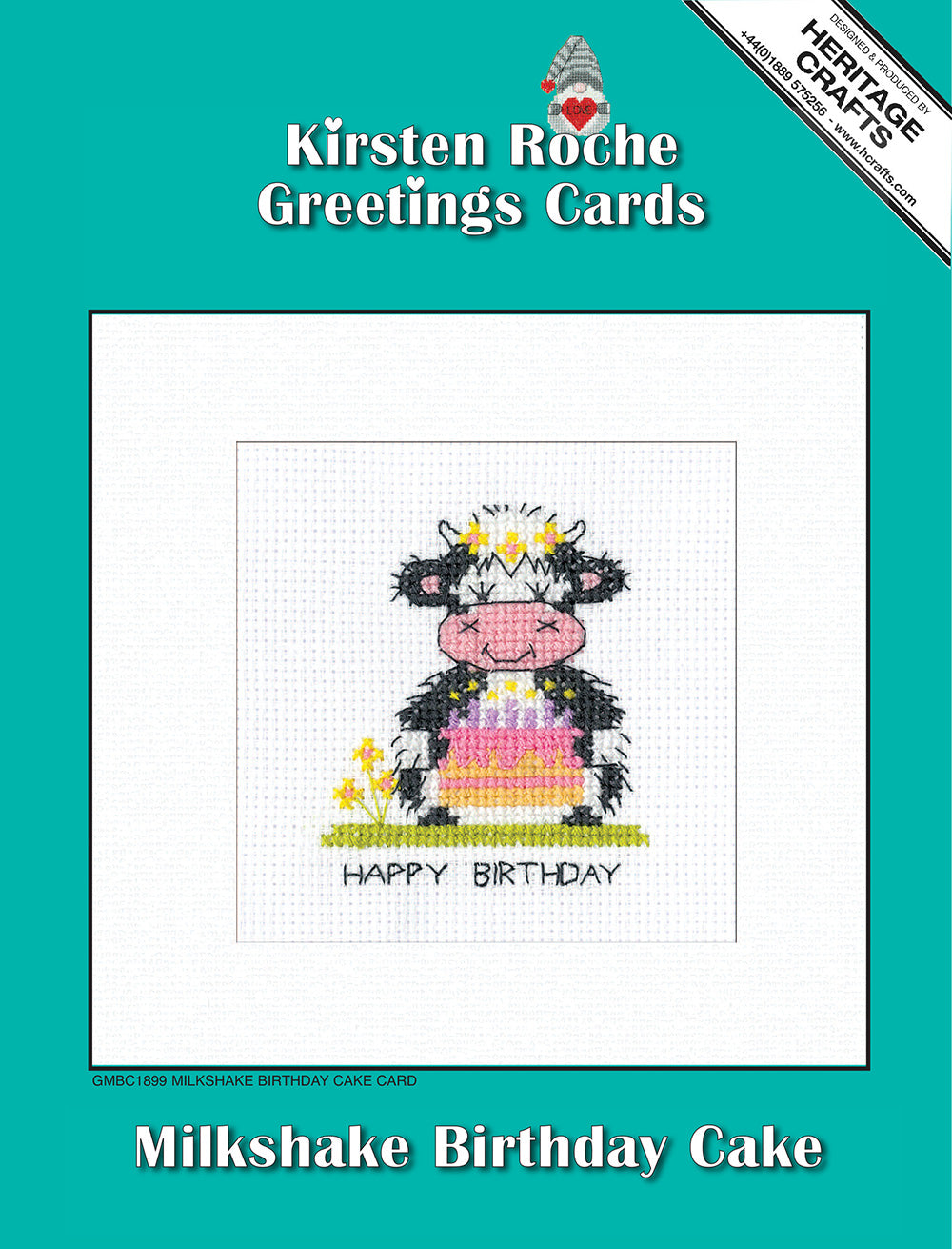 Milkshake Birthday Cake Greeting Card cross stitch kit - GMBC1899