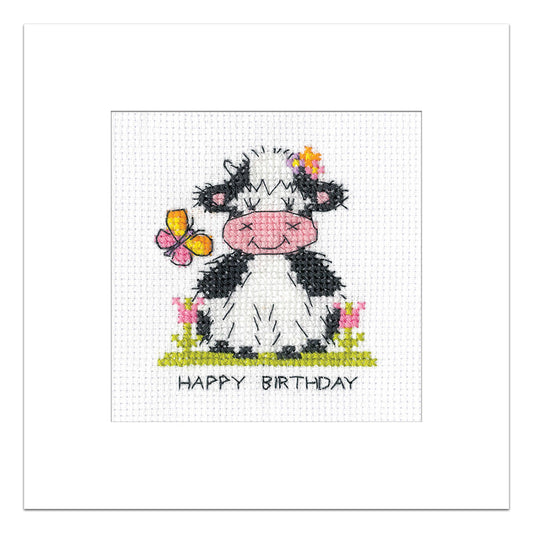 Milkshake Butterfly Greeting Card cross stitch kit - GMBF1900
