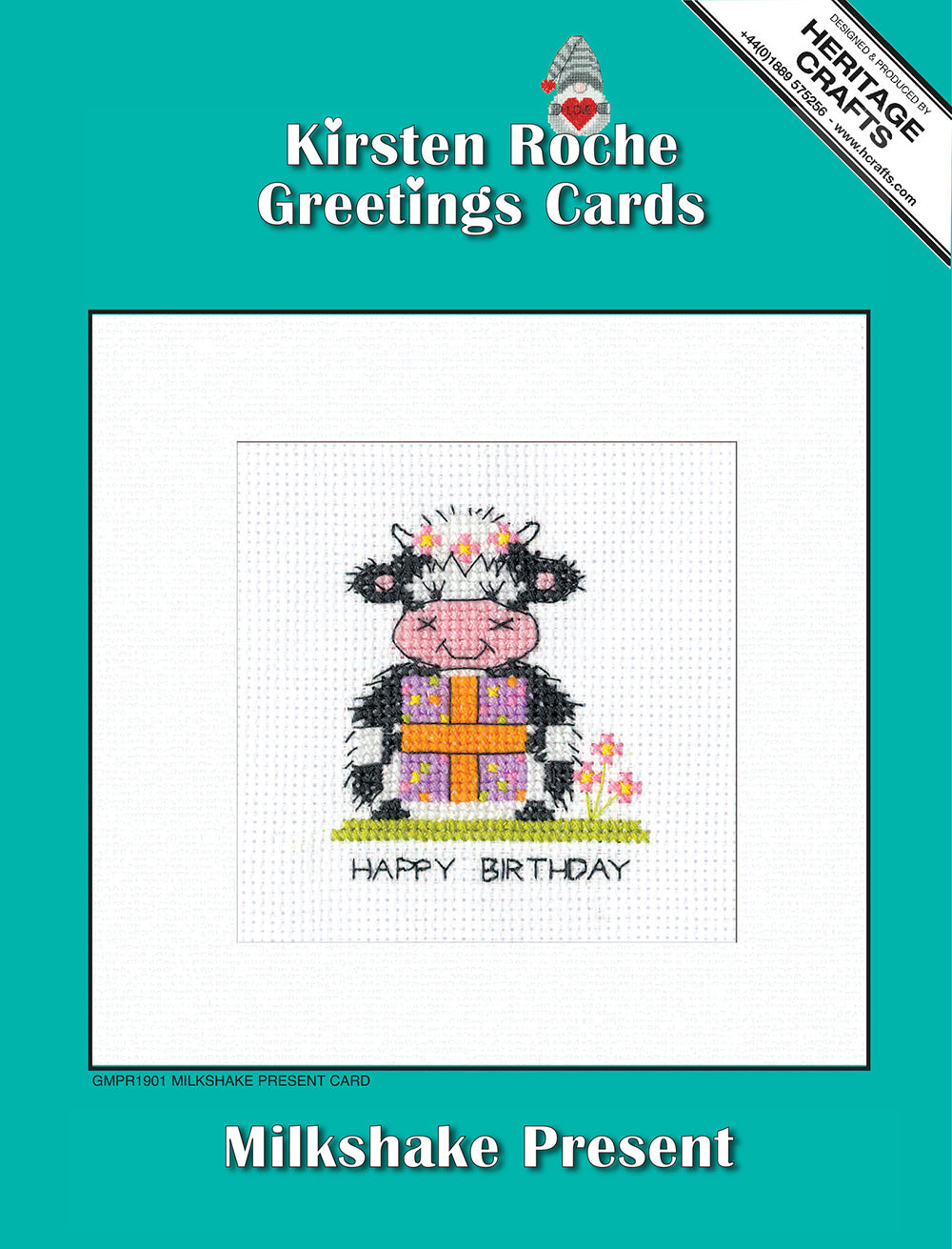 Milkshake Present Greeting Card cross stitch kit - GMPR1901