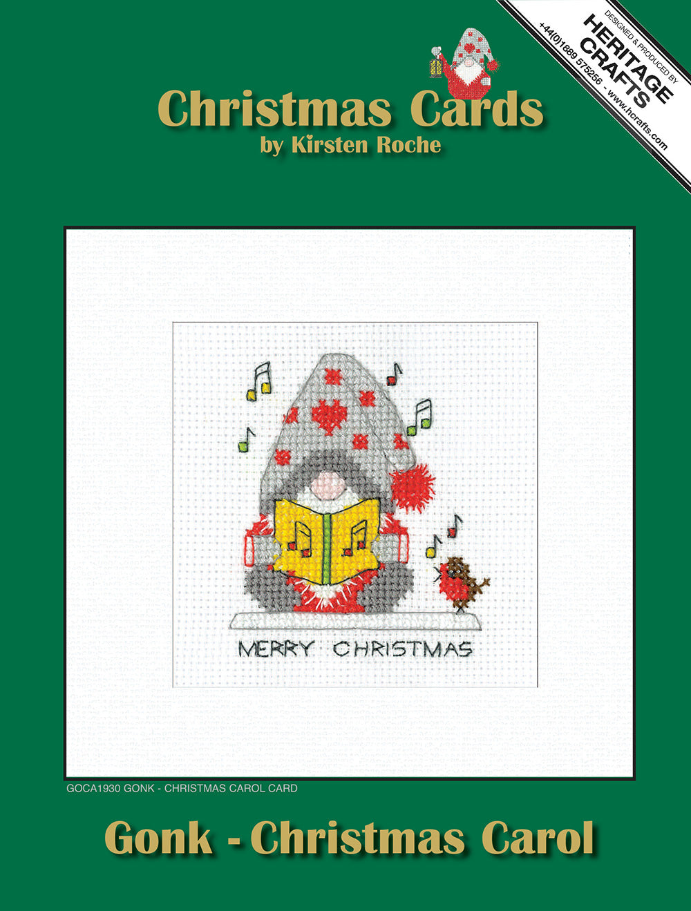 Gonk Christmas Carol Greeting Card cross stitch kit - GOCA1930