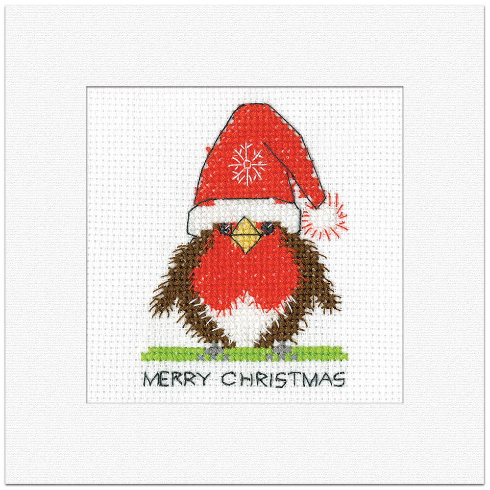 Robin Santa Greeting Card cross stitch kit - GRSA1931
