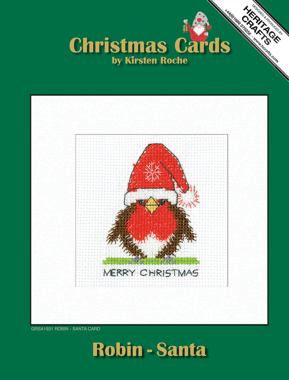Robin Santa Greeting Card cross stitch kit - GRSA1931