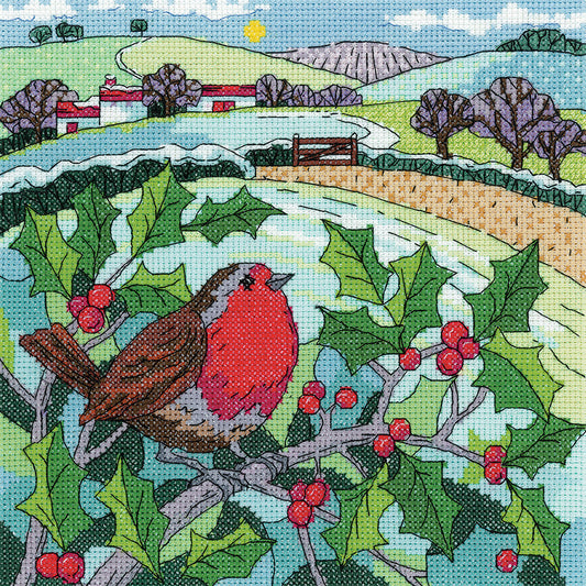 Winter Landscape cross stitch kit - KCWT1588