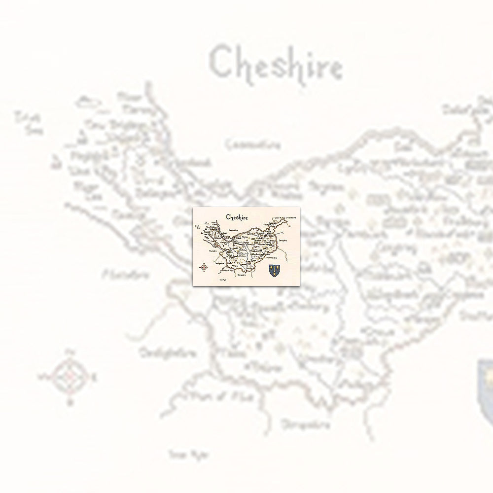 Cheshire Map cross stitch kit - MCH086