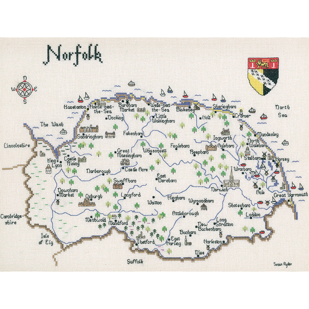 Norfolk cross stitch chart pack - MNF053C