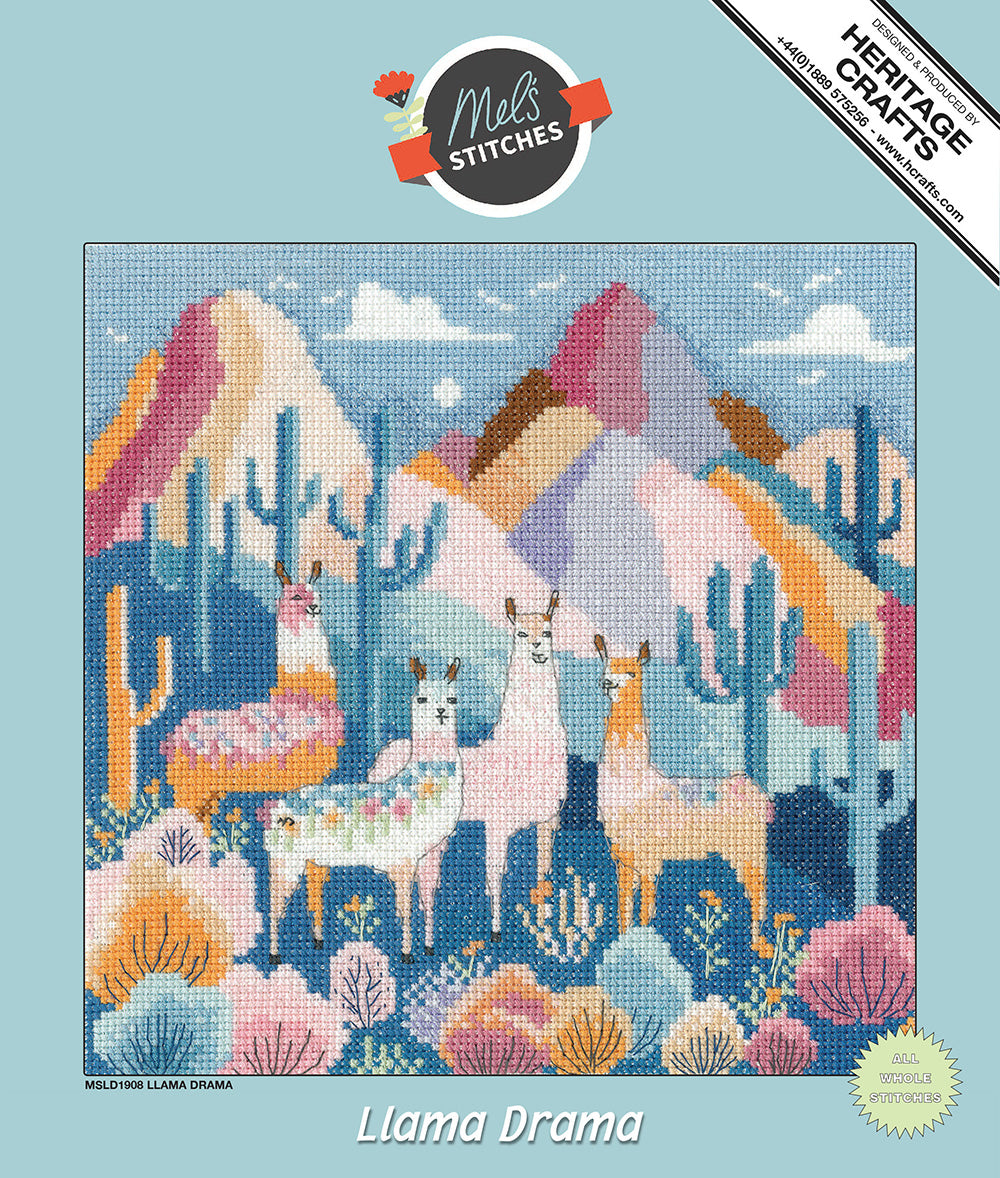 Llama Drama cross stitch kit - MSLD1908