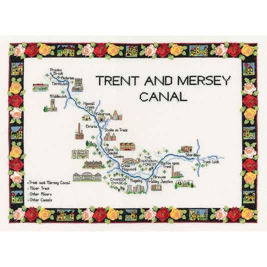 Map of the Trent & Mersey Canal Cross Stitch Kit - MTMC949 (D)