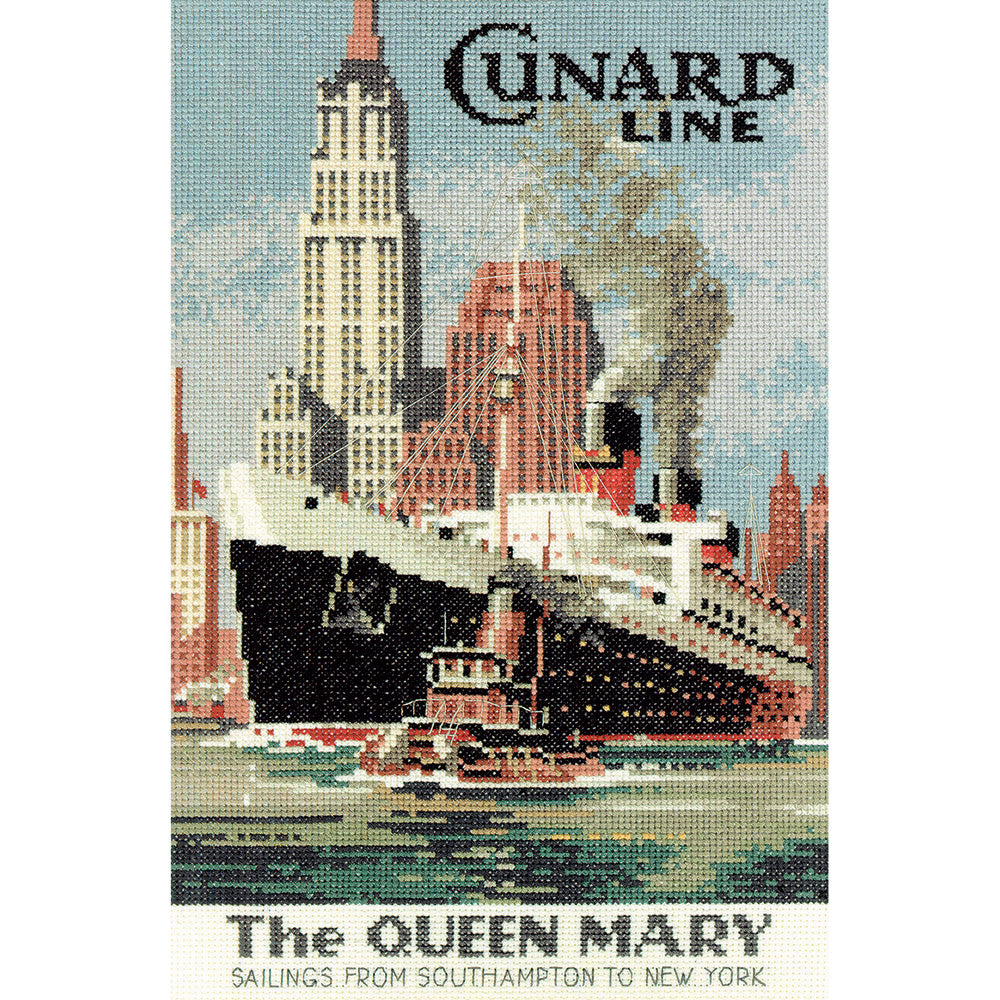 Titanic & Queen Mary, Pair of cross stitch kits - NTT368 & NQM337