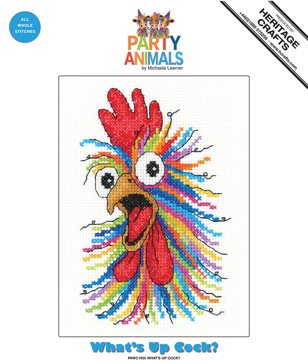 What's Up Cock? cross stitch kit - PAWC1935