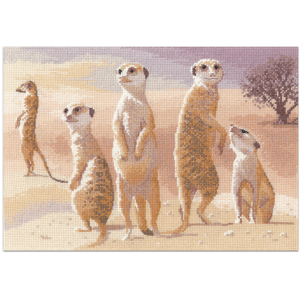 Meerkats Cross Stitch Kit - PGMK (D*)