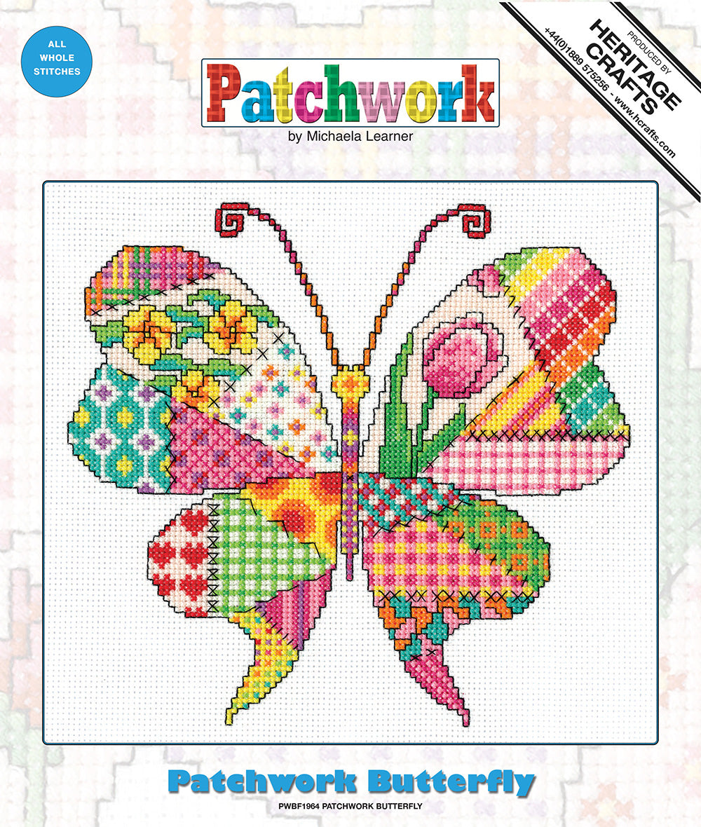 Patchwork Butterfly cross stitch kit - PWBF1964