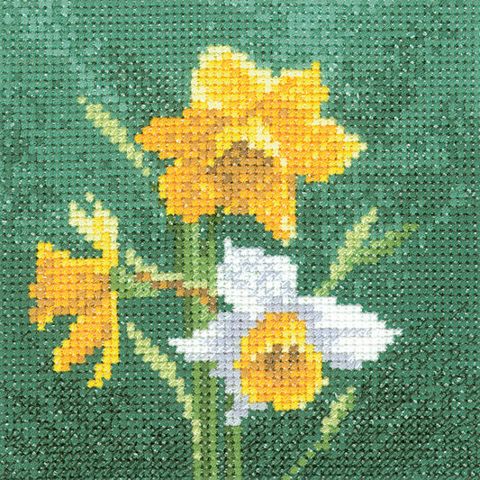 Mini Daffodil cross stitch chart pack - SHDF494C