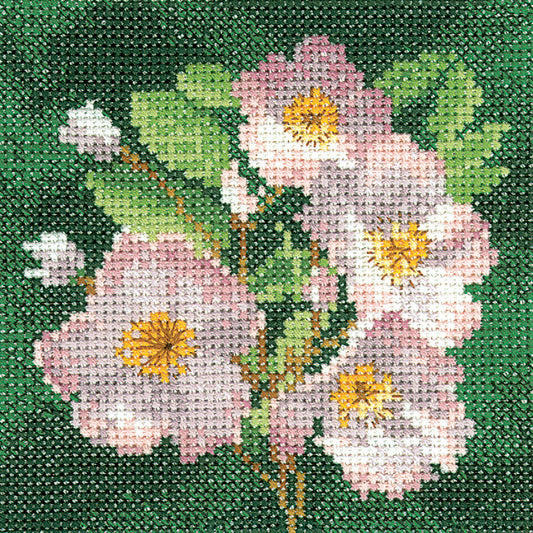 Mini Dog Rose cross stitch chart pack - SHDR520C