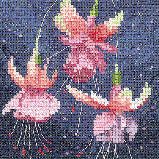 Mini Fuchsia cross stitch chart pack - SHFU537C