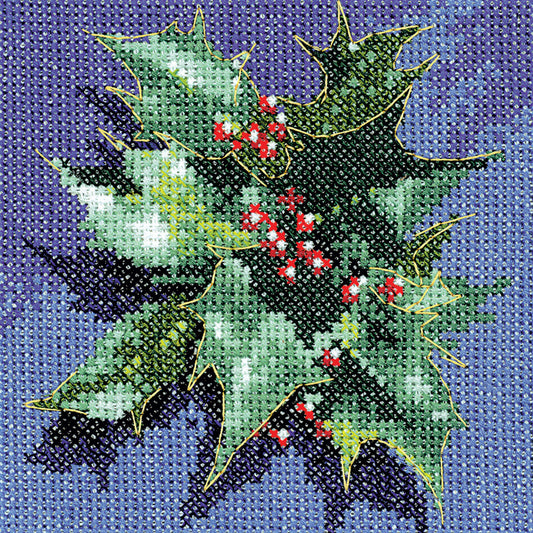 Mini Holly cross stitch chart pack - SHHL589C