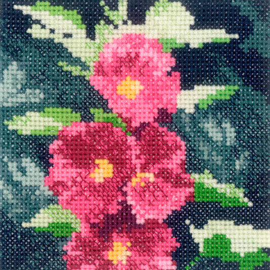 Mini Hollyhocks cross stitch chart pack - SHHO880C