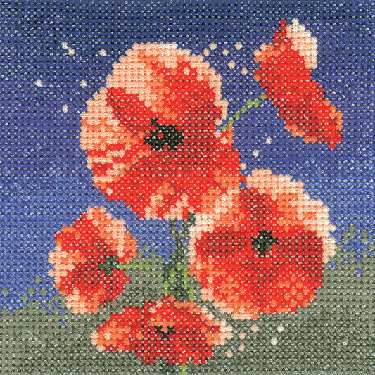 Mini Poppy cross stitch chart pack - SHPO497C