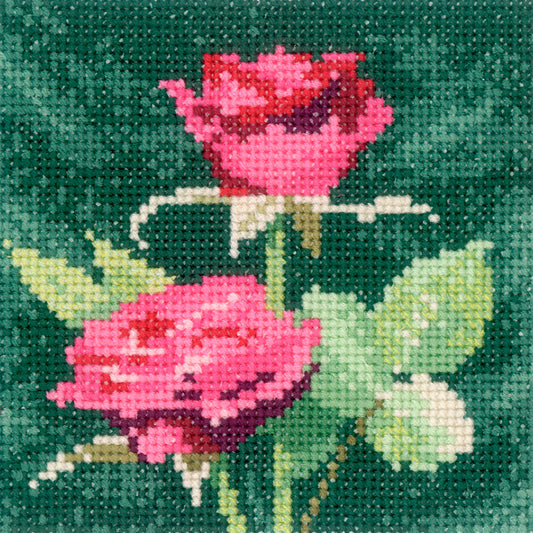 Mini Pink Roses cross stitch chart pack - SHRP881C