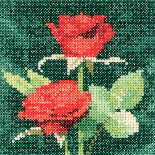 Mini Red Roses cross stitch chart pack - SHRR894C