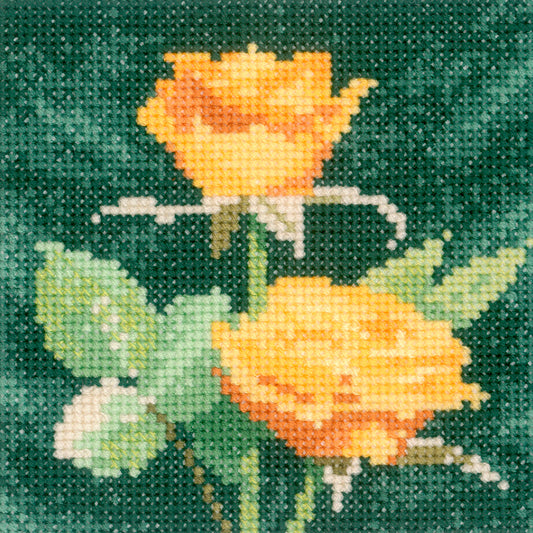 Mini Yellow Roses cross stitch chart pack - SHRY889C