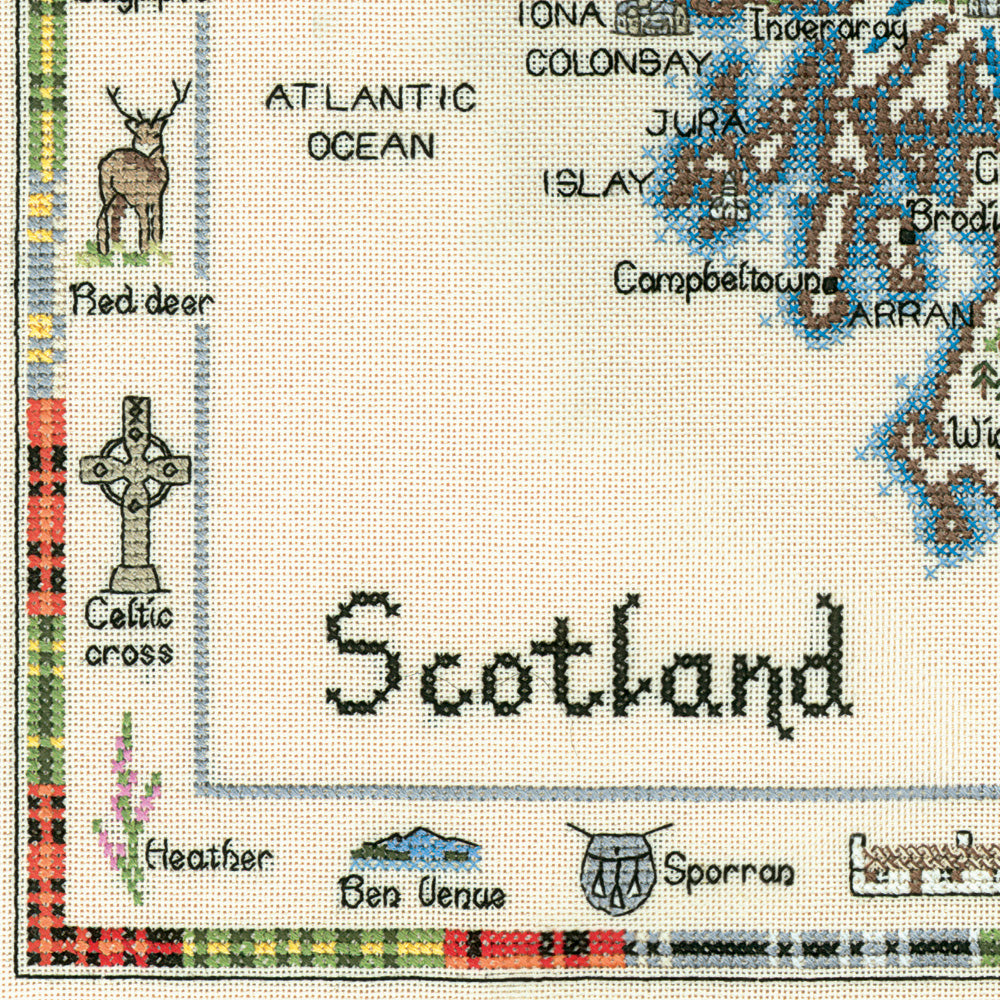 Scotland Special Interest Map cross stitch chart pack - SISC557C