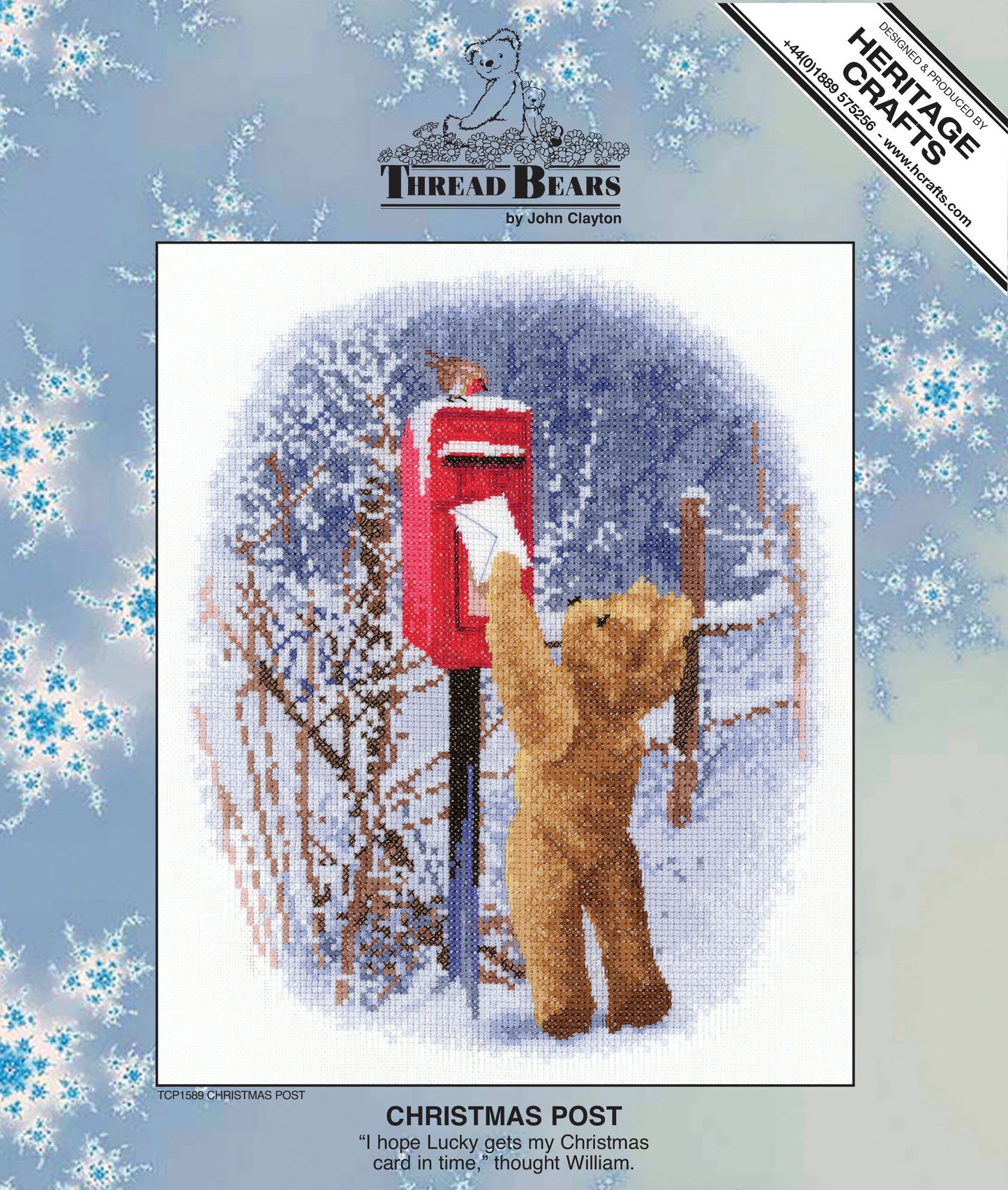 Christmas Post cross stitch kit - TCP1589
