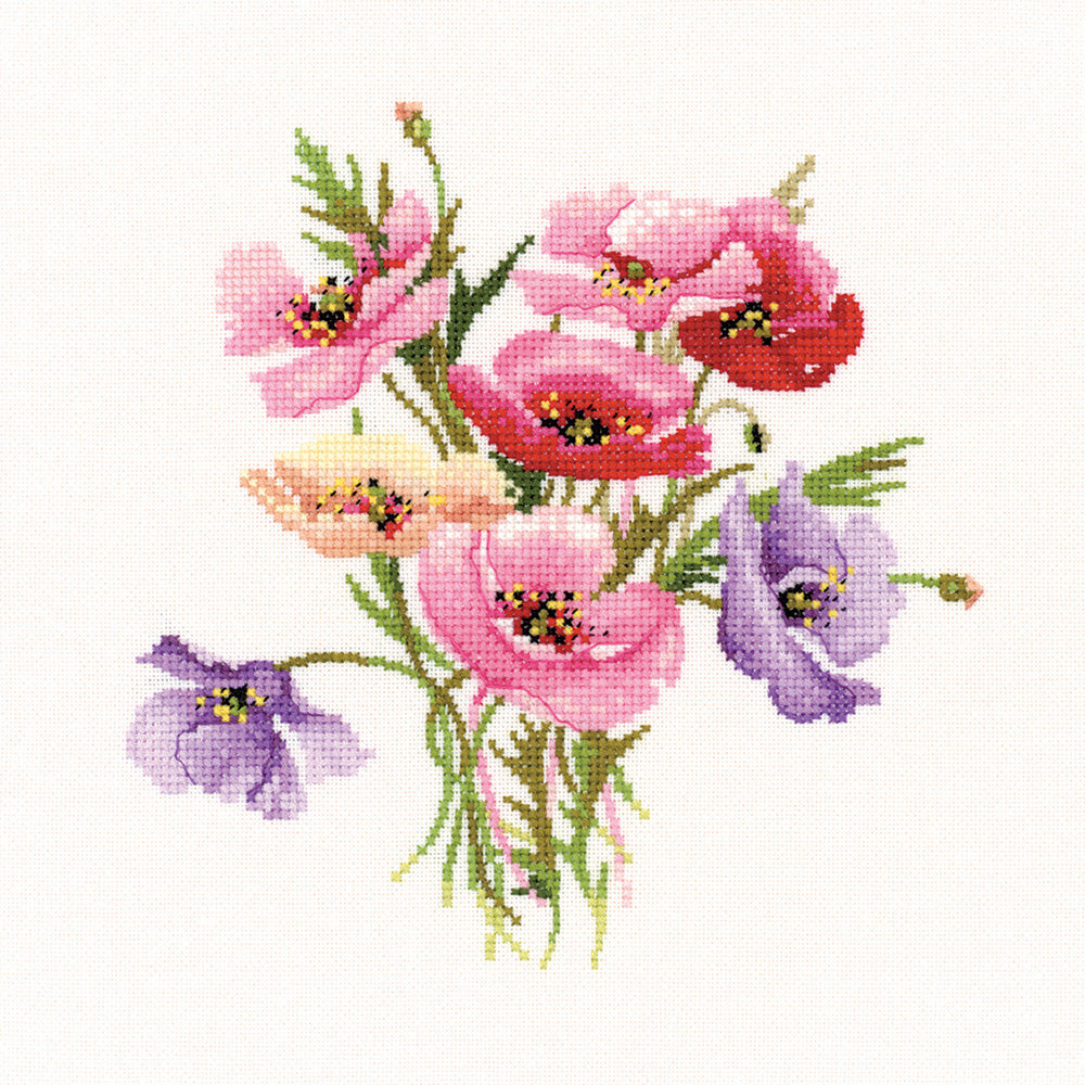 Poppy Posy cross stitch chart pack - VPPO715C