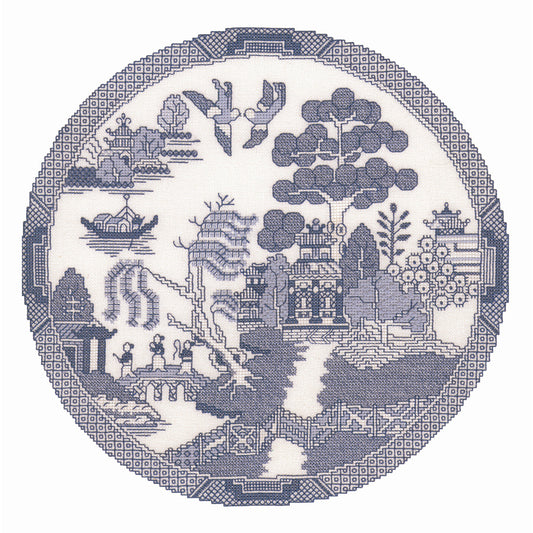 Willow Pattern cross stitch chart pack - WP008C