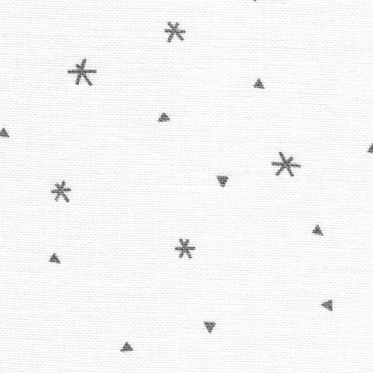 Zweigart 32 count Belfast Linen offcut - White /Grey Star (139) 28 x 20cm (158)