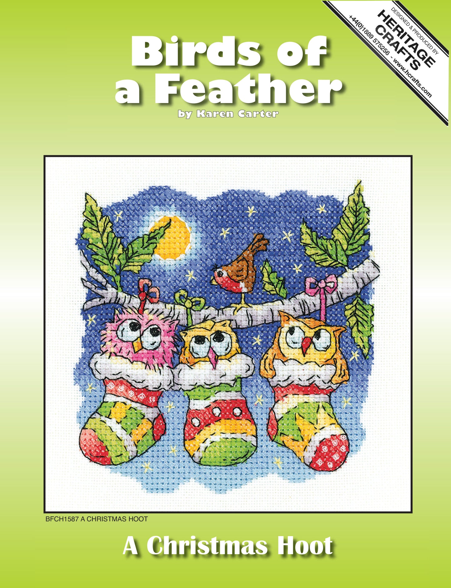 A Christmas Hoot cross stitch kit - BFCH1587