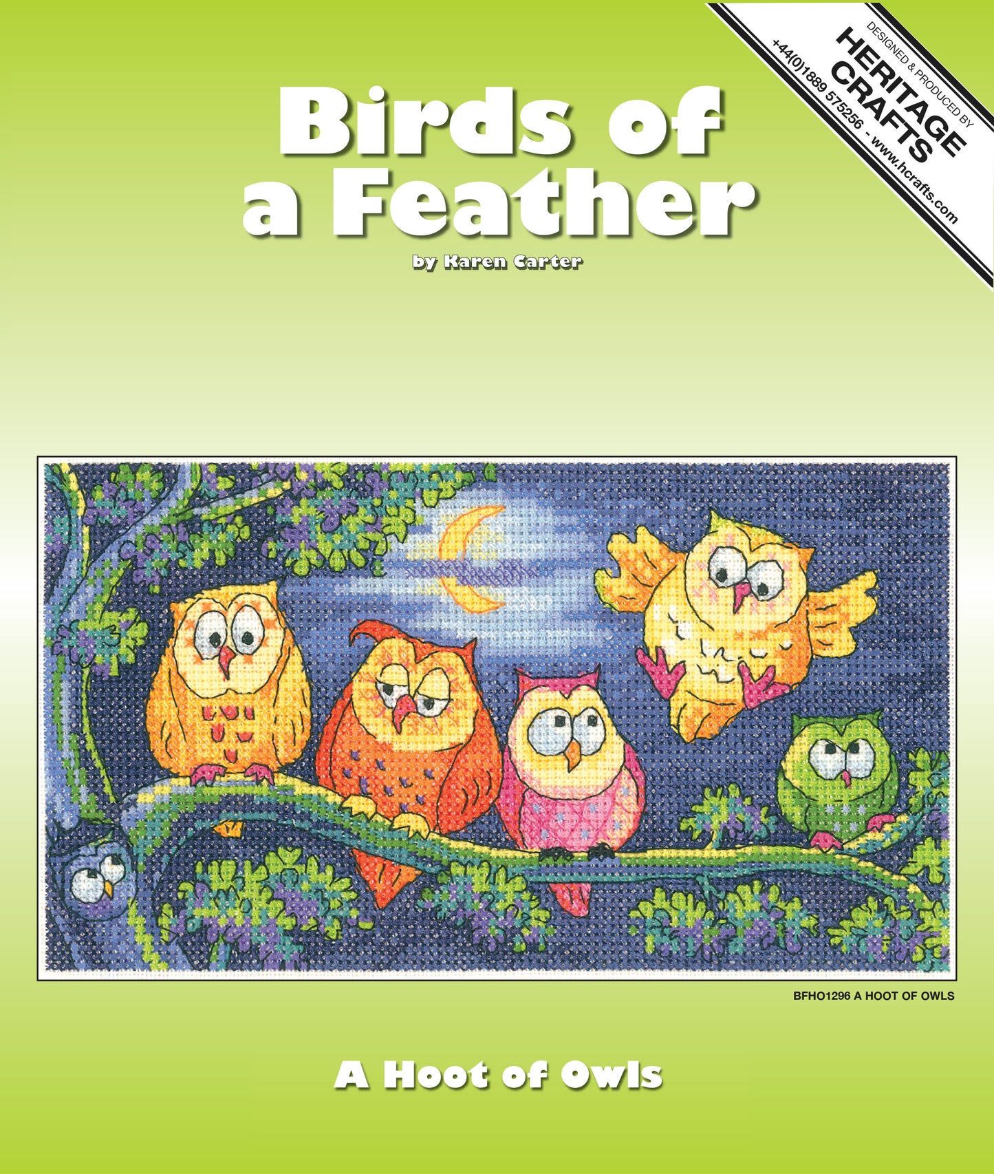 A Hoot of Owls cross stitch kit - BFHO1296