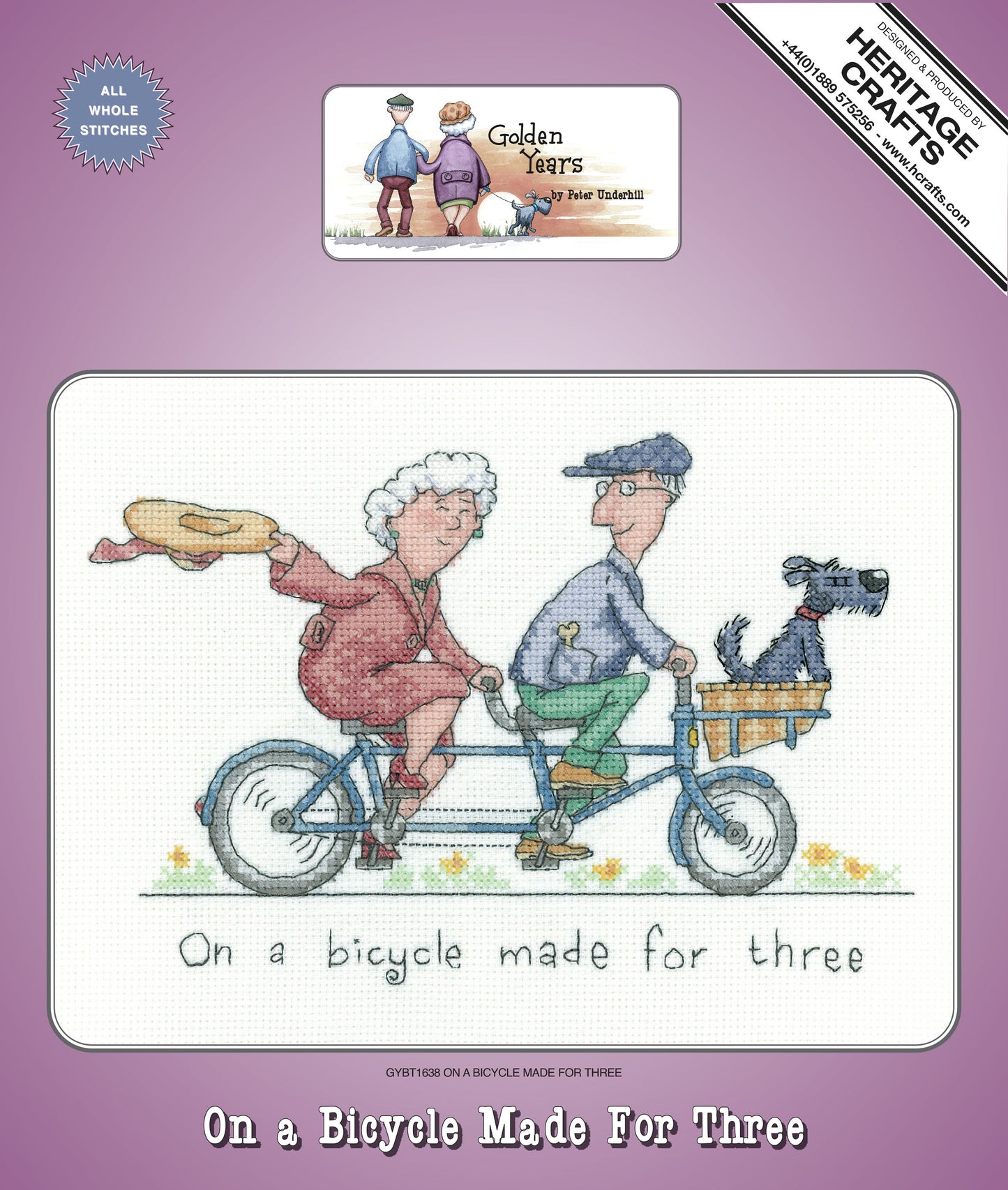 On a Bicycle Made for Three cross stitch kit - GYBT1638