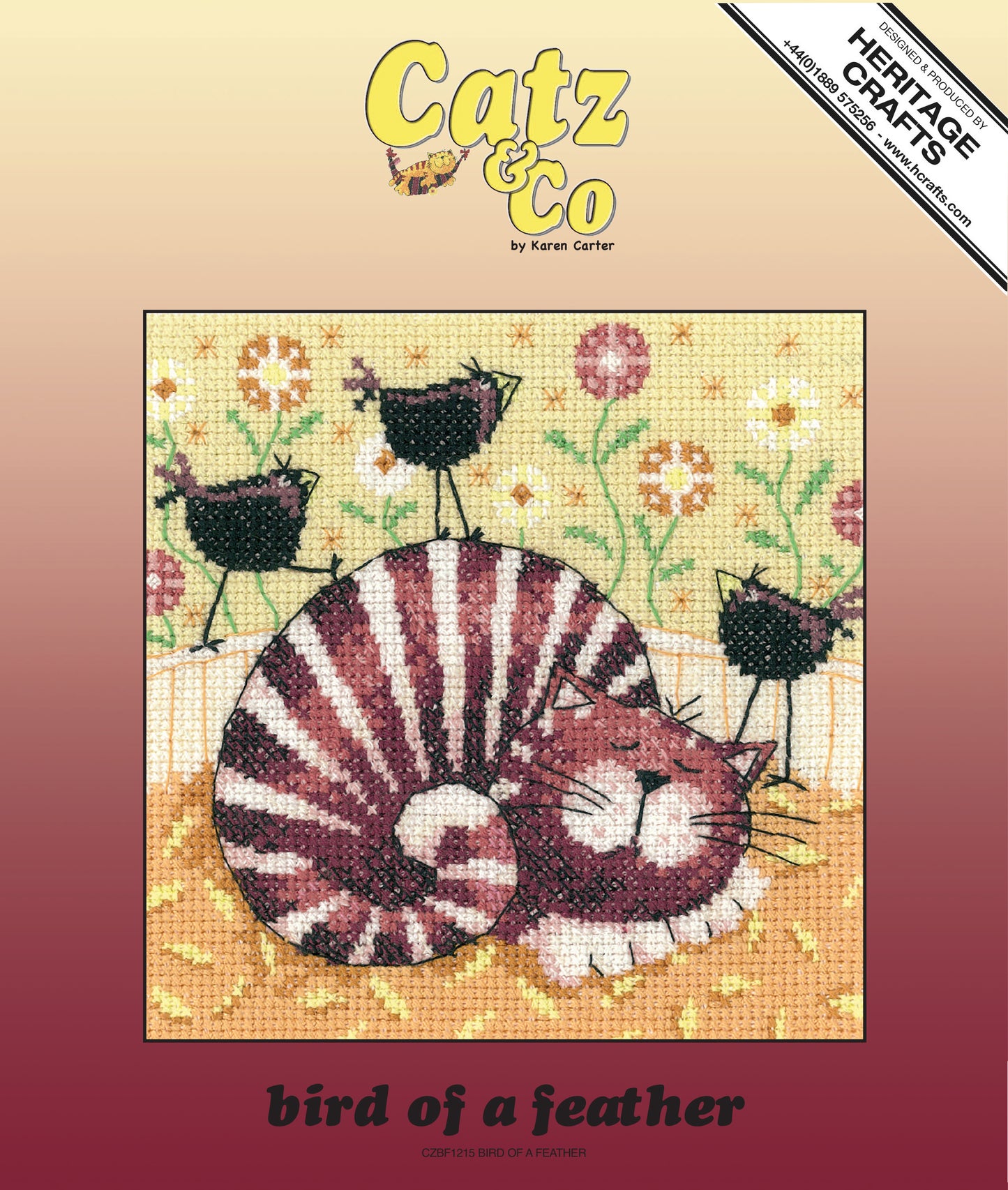 Bird of a Feather cross stitch chart pack - CZBF1215C